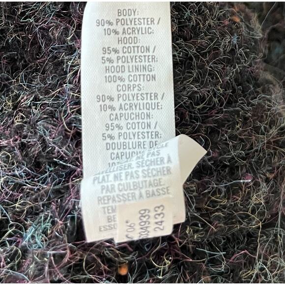 Aerie Offline Ribbed Knit Hooded Knit Sweater Charcoal Heather Gray Size Large - Picture 11 of 11